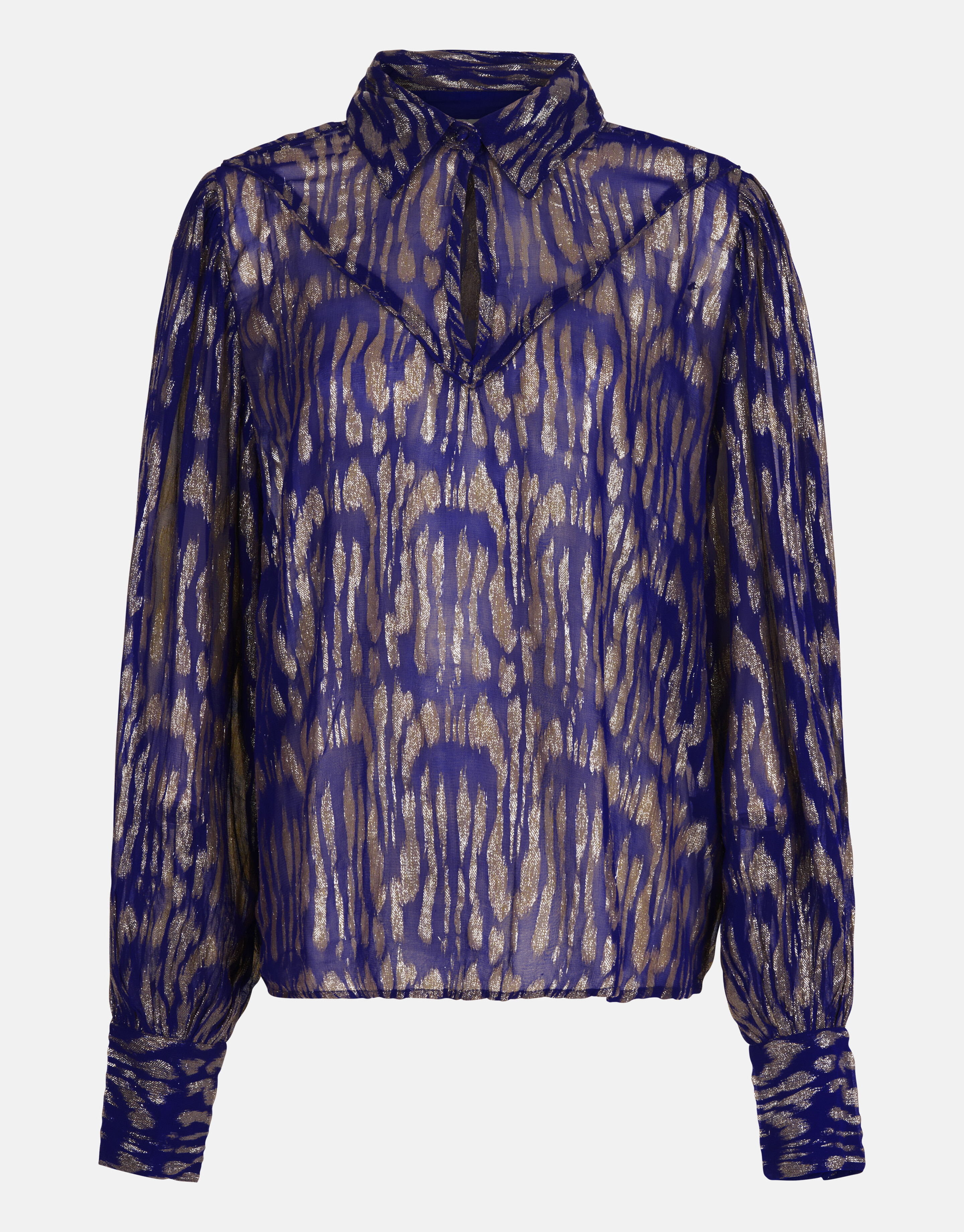 Jacquard-Lurex-Bluse Lila SHOEBY WOMEN