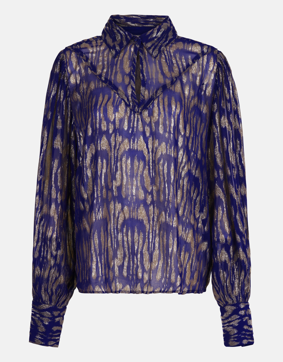 Jacquard-Lurex-Bluse Lila SHOEBY WOMEN