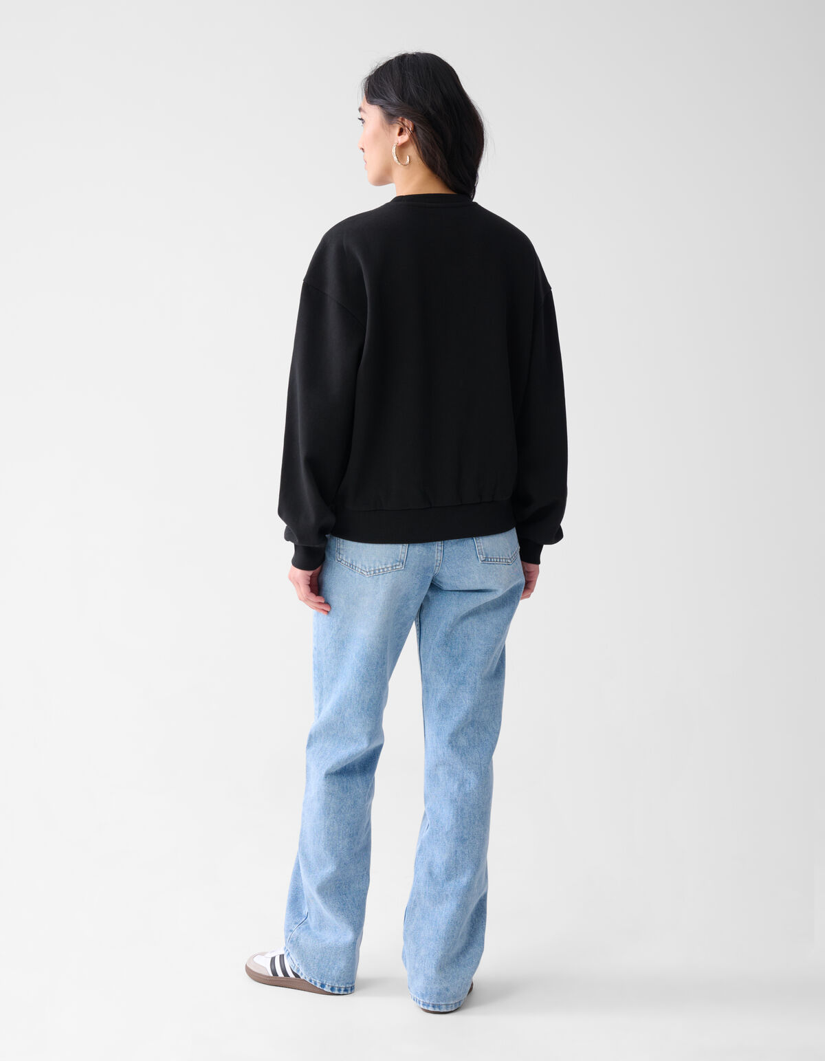 Denim Patch Pullover Schwarz SHOEBY WOMEN