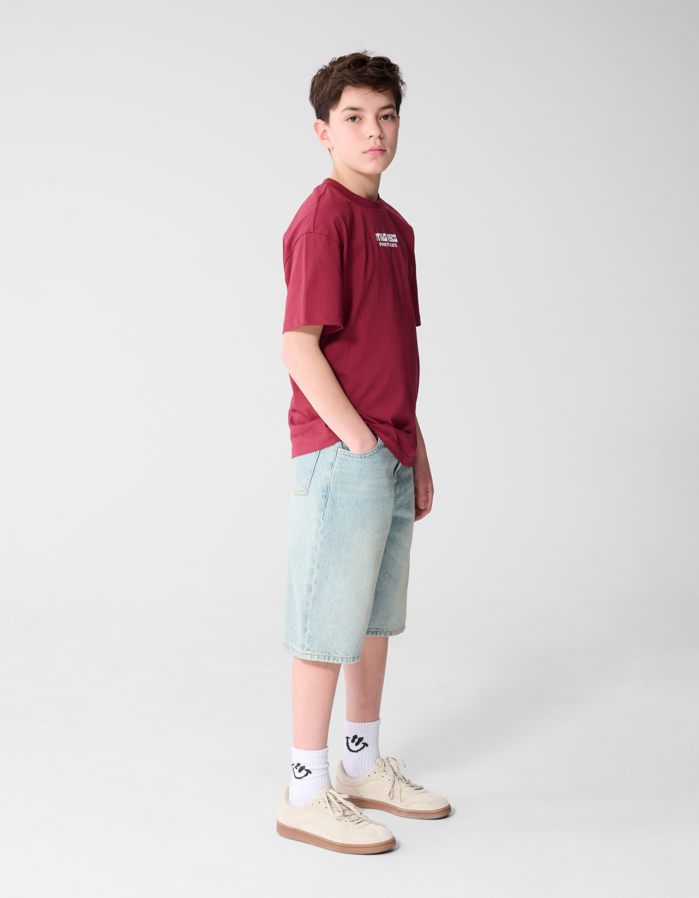 Disco Artwork T-Shirt Dunkelrot SHOEBY BOYS