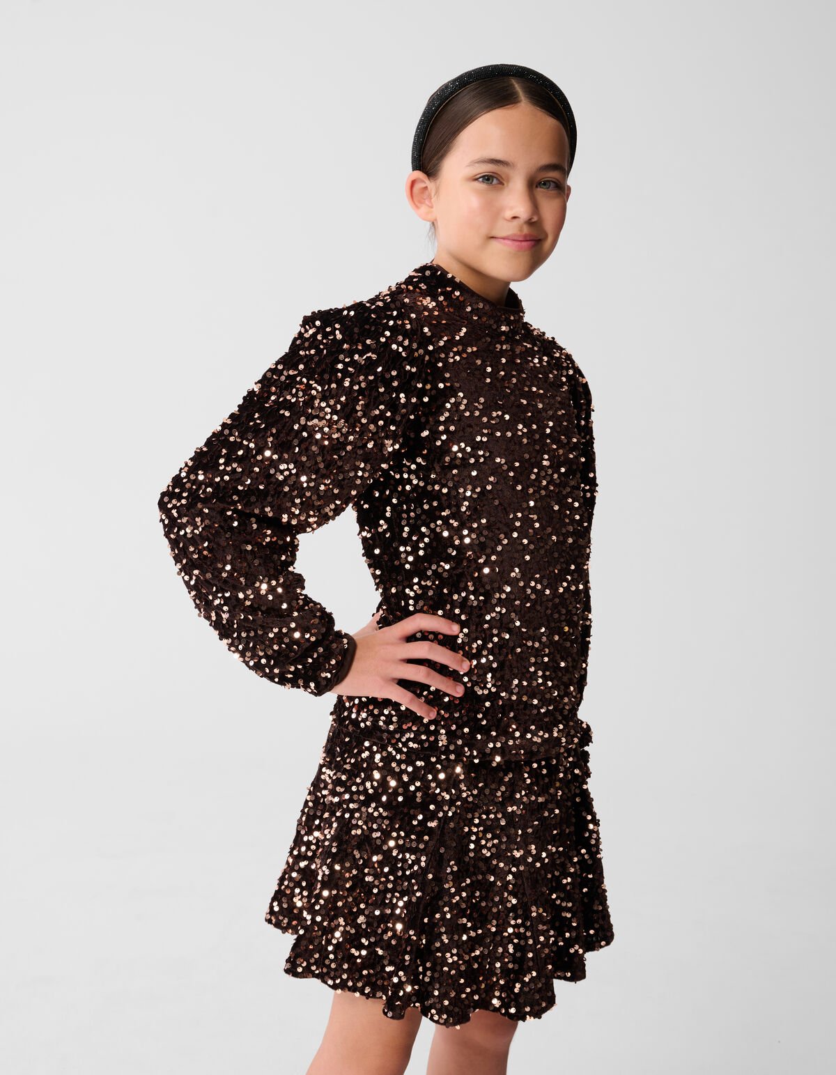 Paillettenoberteil Bruin SHOEBY GIRLS