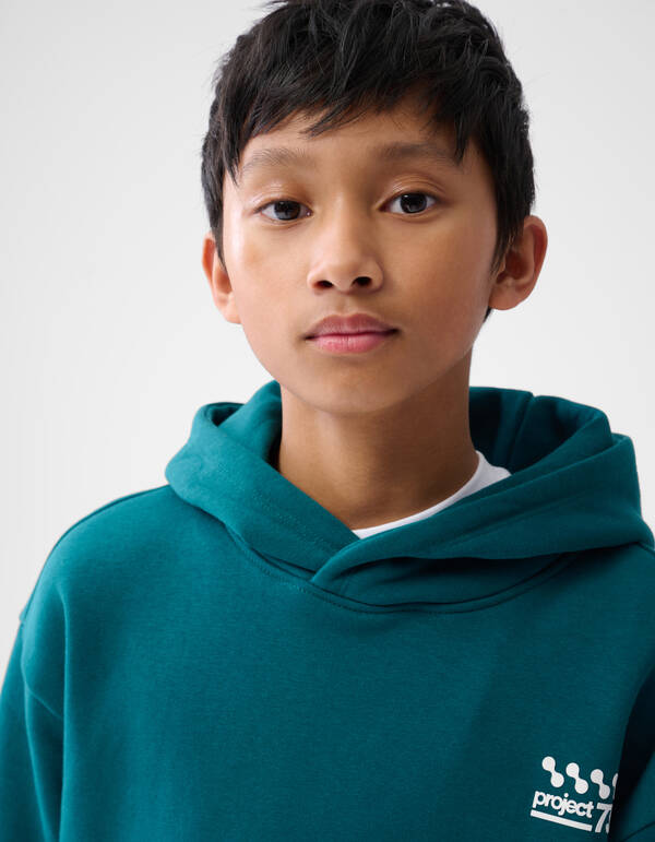 Basic Text Hoodie Dunkelgrün SHOEBY BOYS