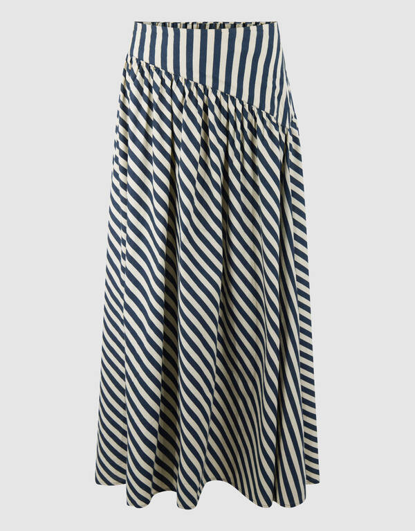 Gestreifter Maxi-Rock Hellgr&uuml;n von Lonneke SHOEBY WOMEN