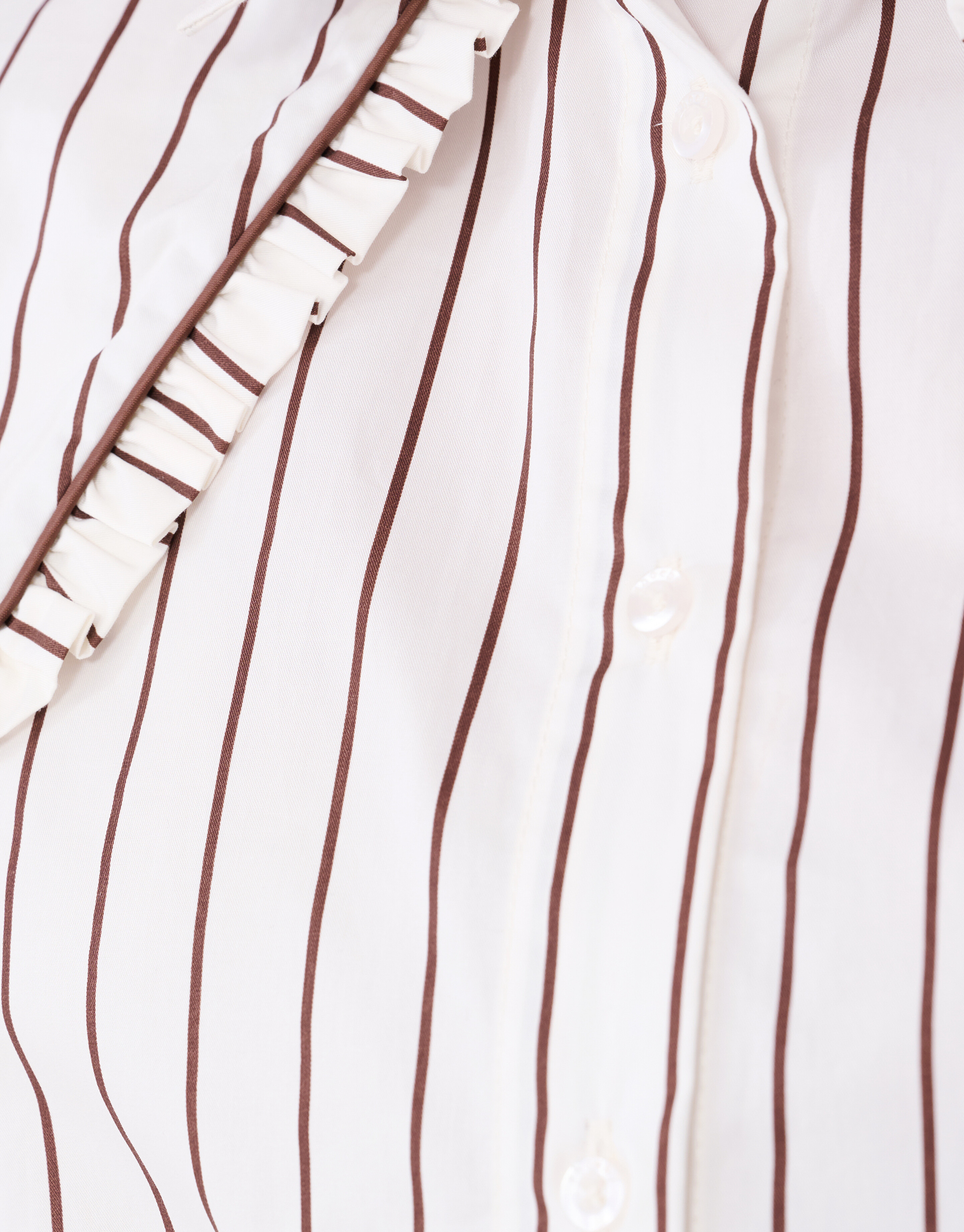 Bluse mit großem Kragen und Streifen in Braun SHOEBY WOMEN