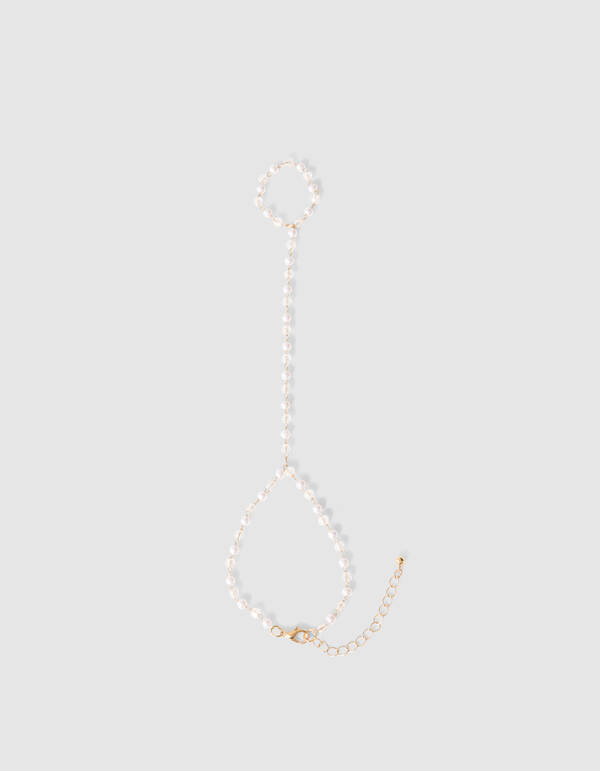 Parel Hand Chain Goud SHOEBY ACCESSOIRES