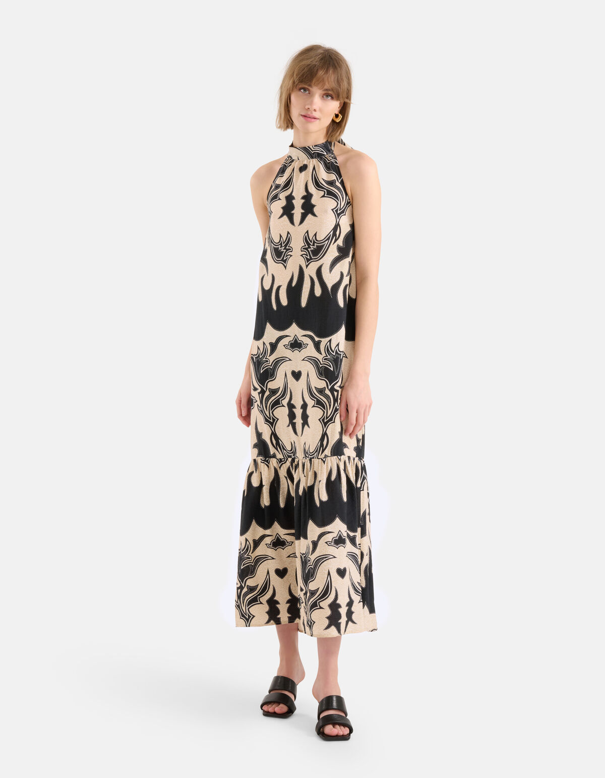 Artwork Trägerkleid Schwarz/Beige SHOEBY WOMEN