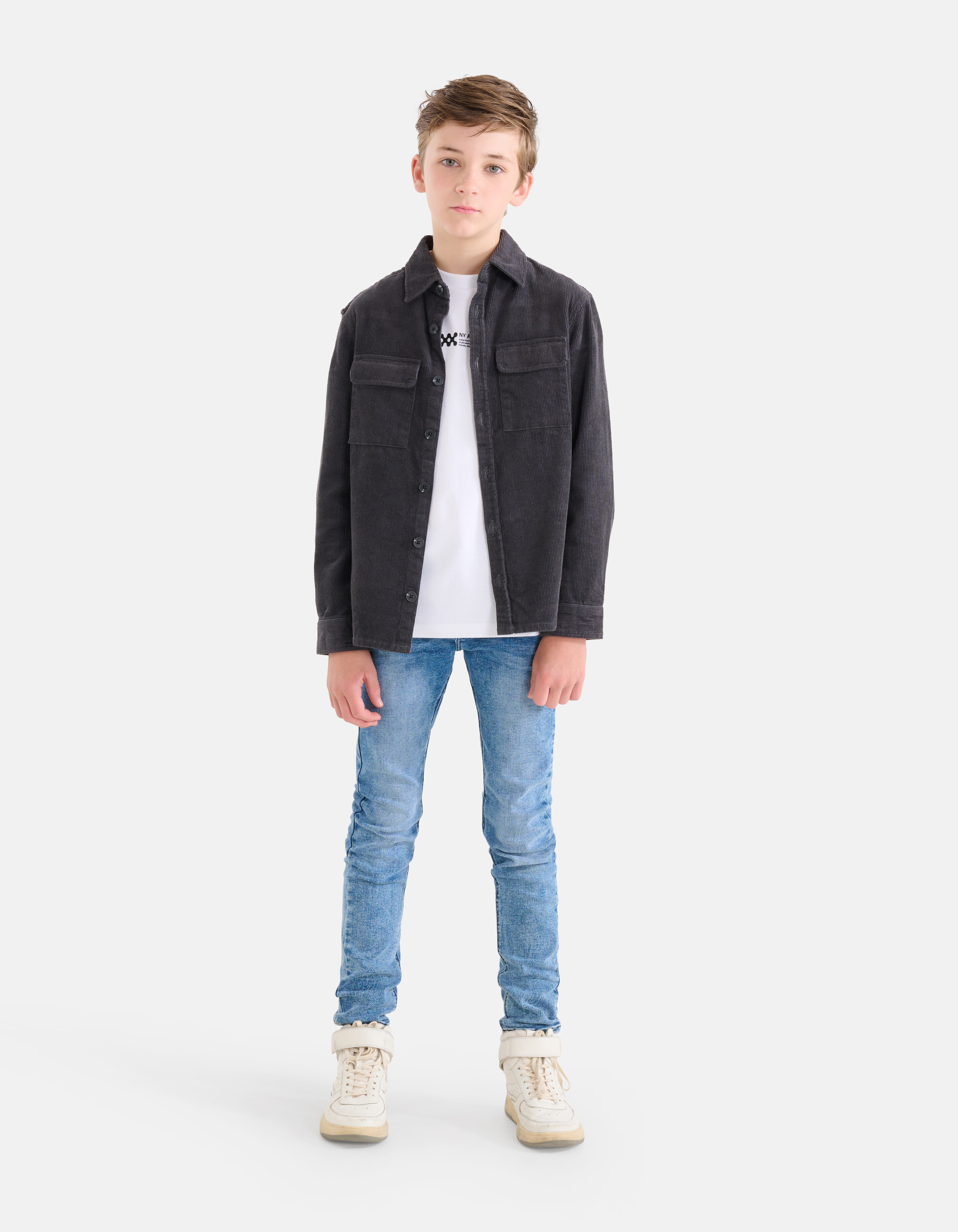Grafik-Langarmshirt Weiß SHOEBY BOYS