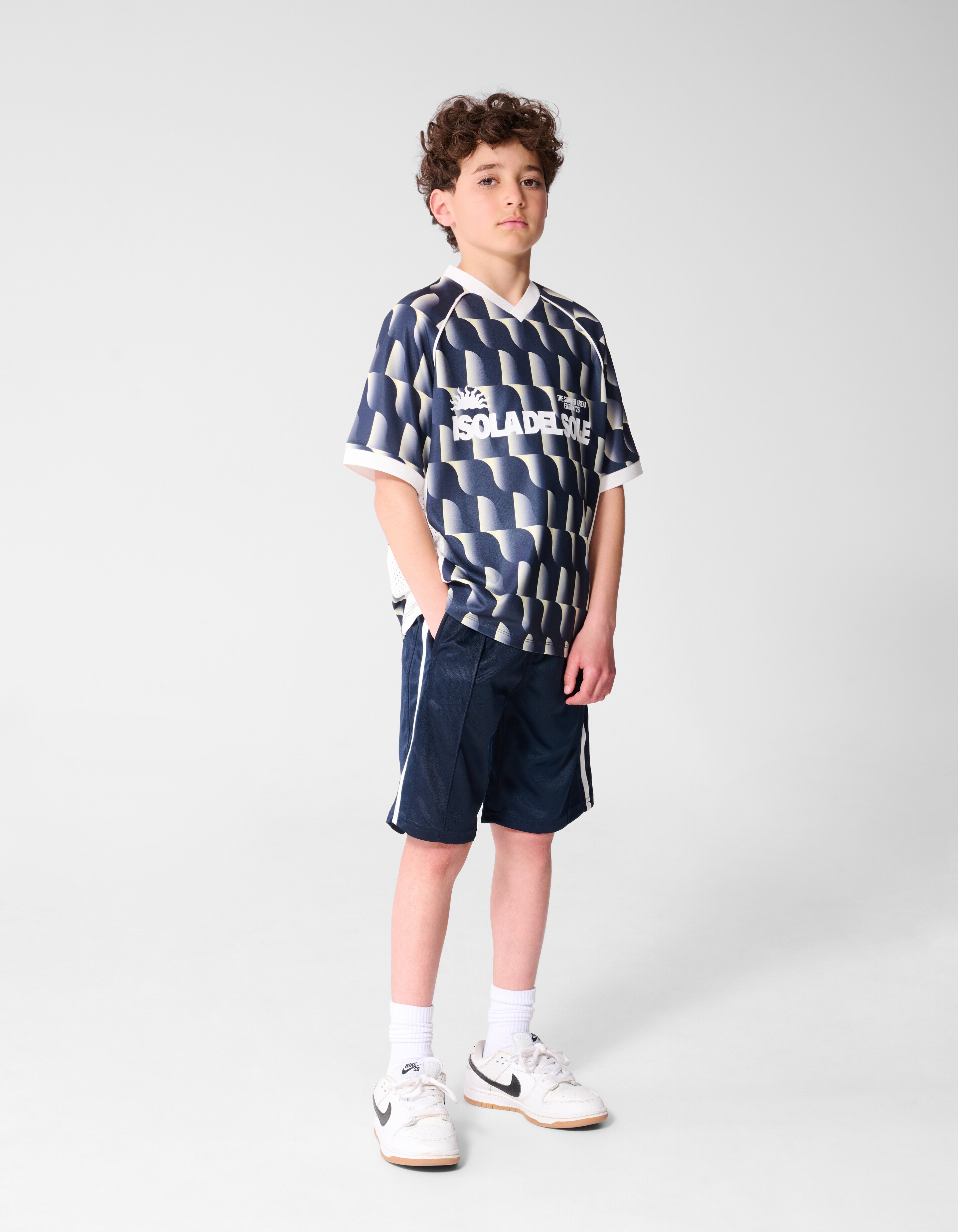 sportliches T-Shirt Dunkelblau SHOEBY BOYS
