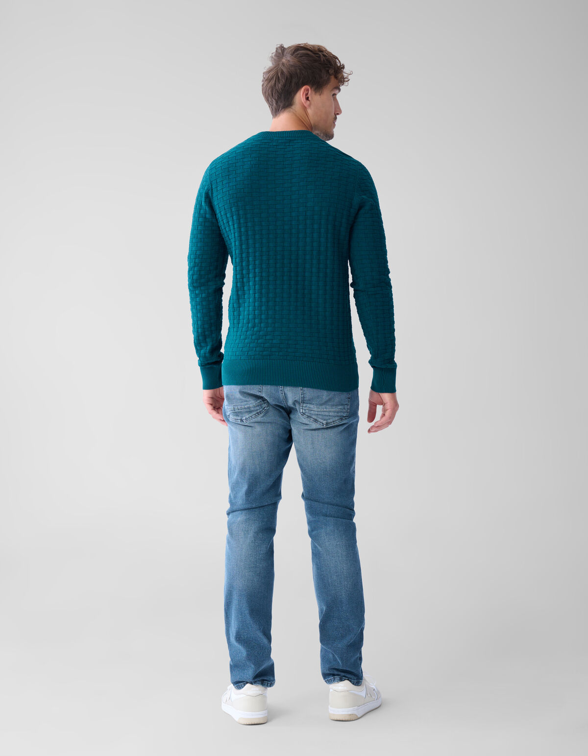Strukturierter Pullover Dunkelgrün SHOEBY MEN