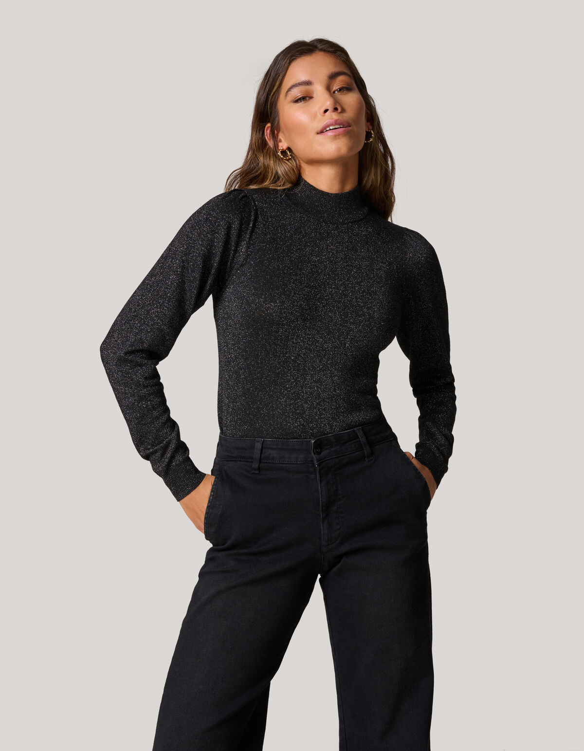 Glitzerpulli Schwarz SHOEBY WOMEN