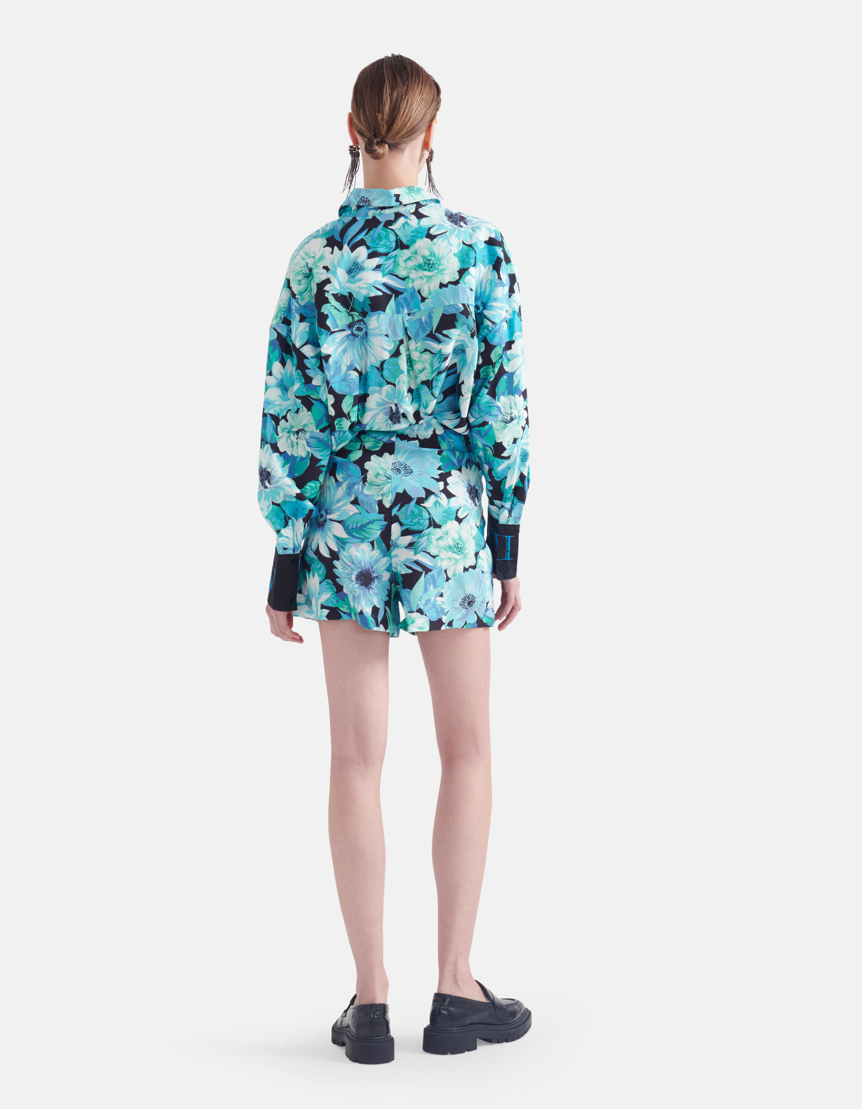 Skort mit Blumendruck Blau SHOEBY WOMEN