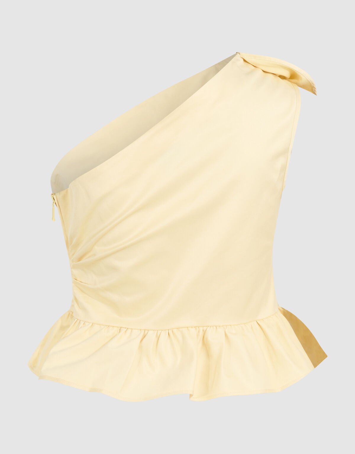 One Schulter R&uuml;schen Oberteil Hellgelb SHOEBY WOMEN