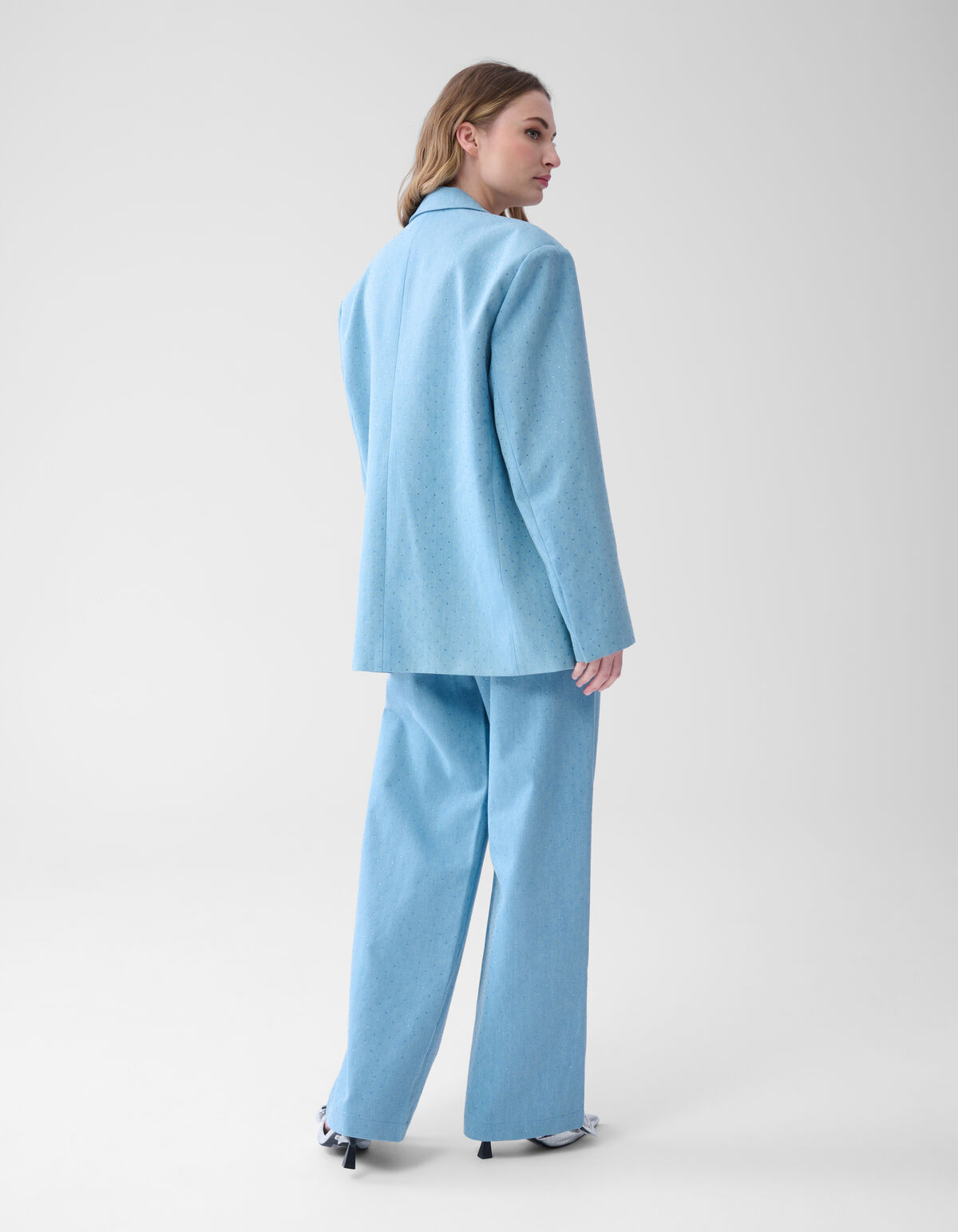 Strass Denim Blazer Blau SHOEBY WOMEN