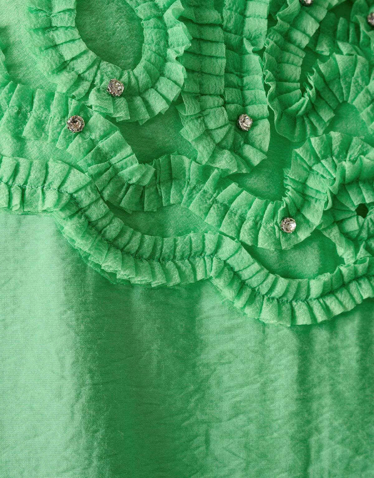 Schleife Strass Bluse Gr&uuml;n SHOEBY WOMEN