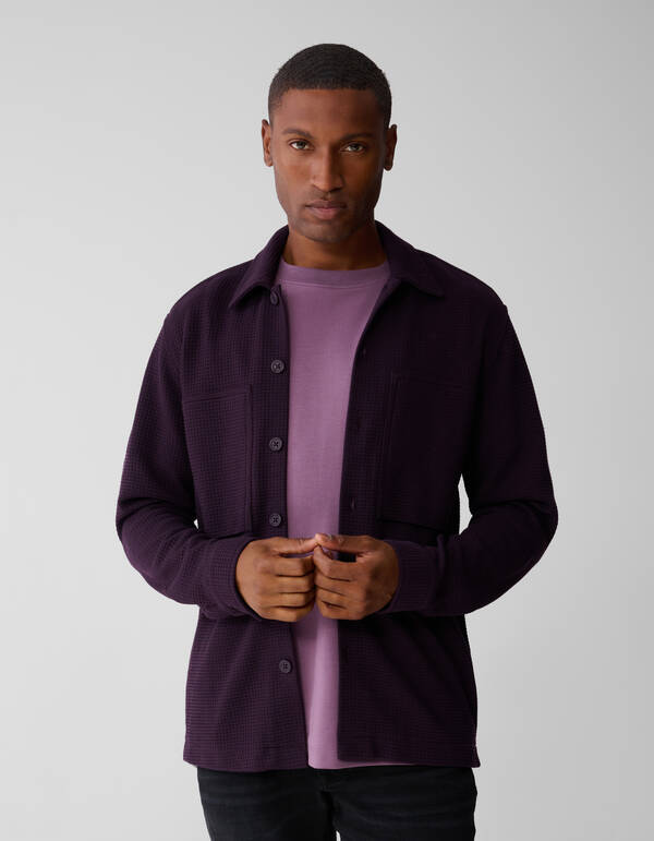 Waffle Overshirt Dunkelrot SHOEBY MEN