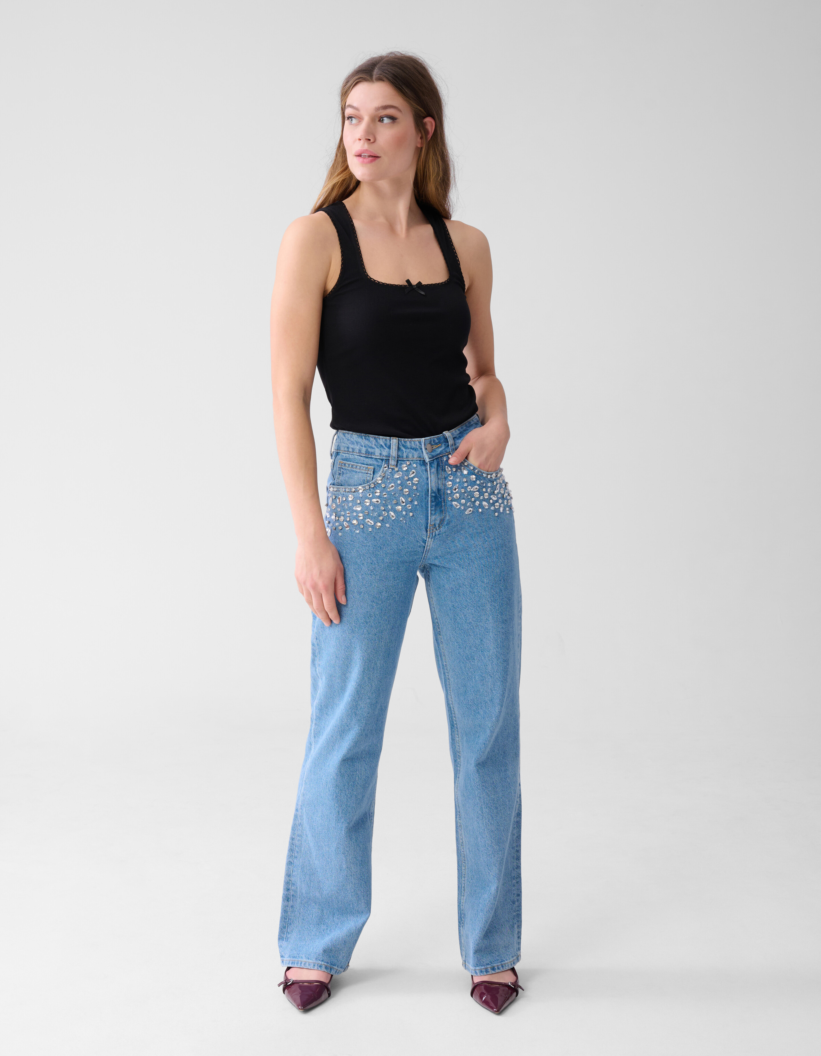 Basic Bow Top Schwarz SHOEBY WOMEN