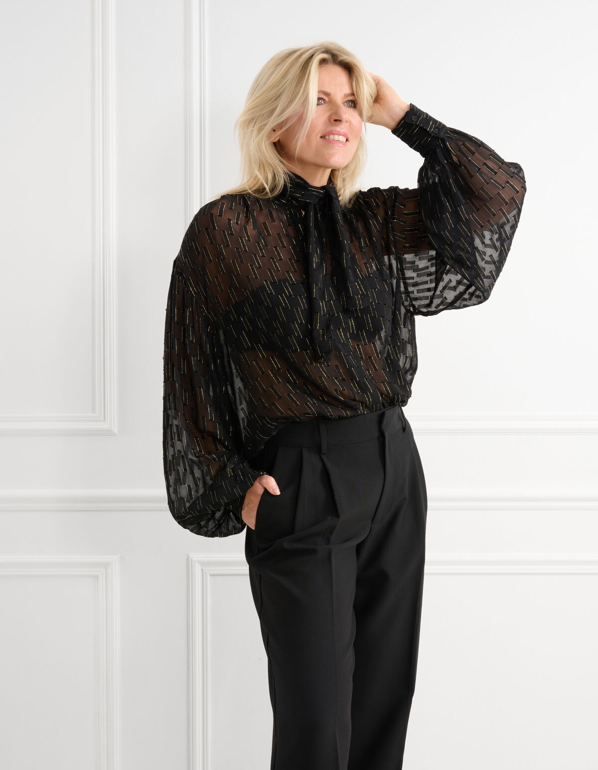 Chiffonbluse Schwarz SHOEBY WOMEN