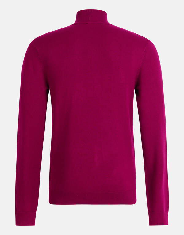 Rollkragenpullover mit Rei&szlig;verschluss Bordeaux SHOEBY MEN