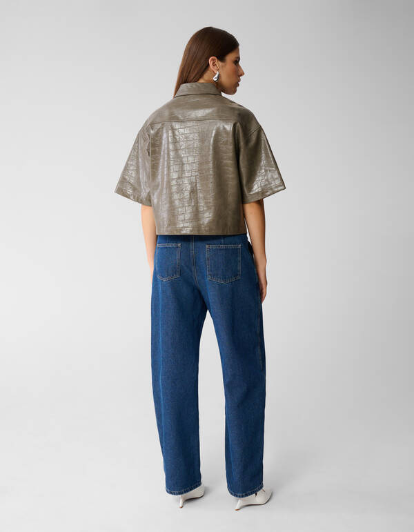 Krokodilbluse Dunkelgrün von Mieke SHOEBY WOMEN