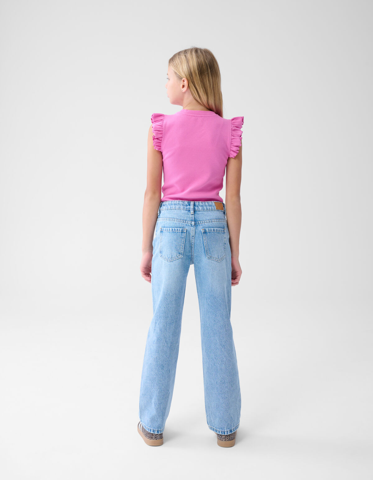 Ruffle Rib Top Rosa SHOEBY GIRLS