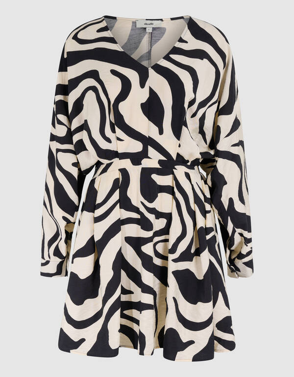 Zebra-Minikleid Schwarz SHOEBY WOMEN