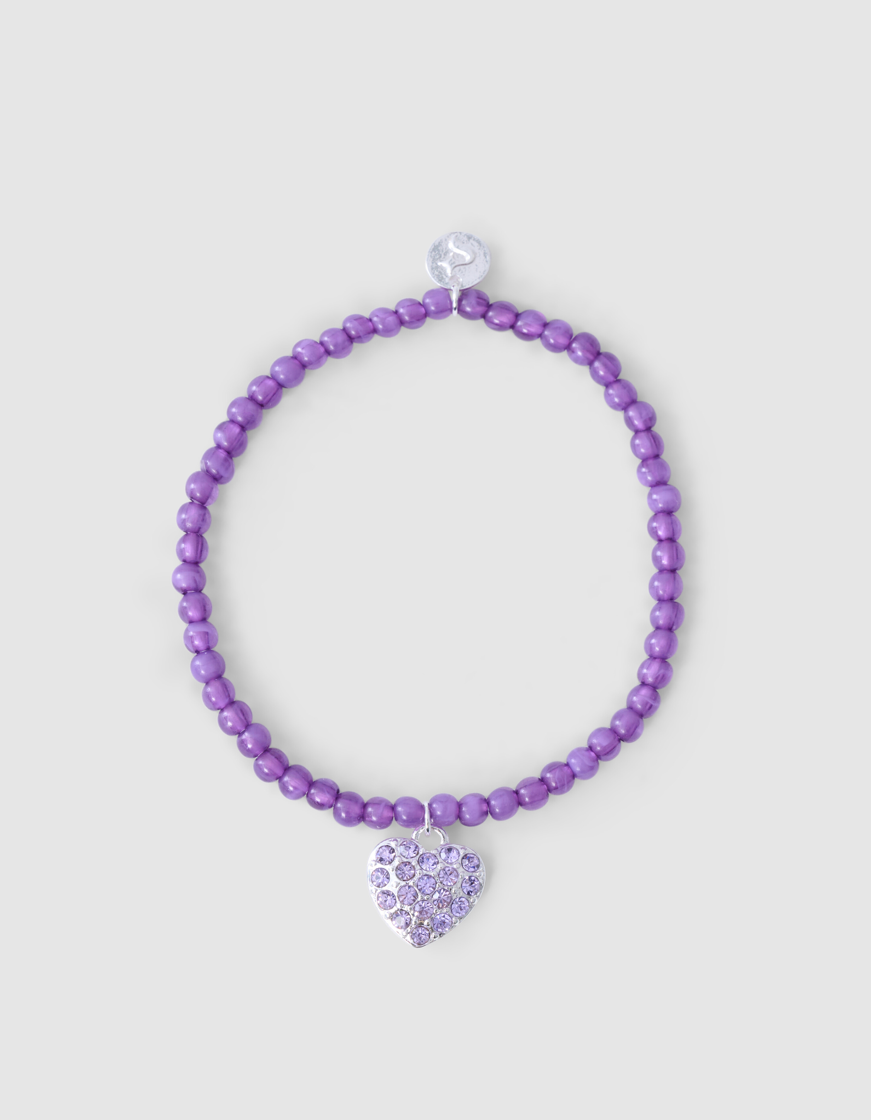 Strass Herz Armband Lila SHOEBY ACCESSOIRES