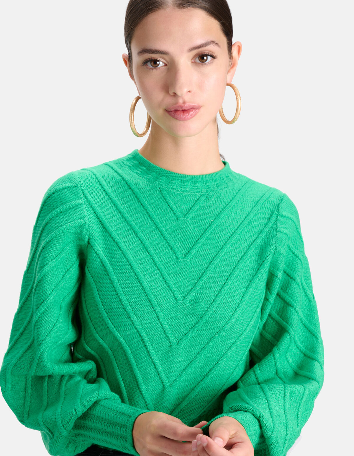 Diagonaler Pullover Grün SHOEBY WOMEN