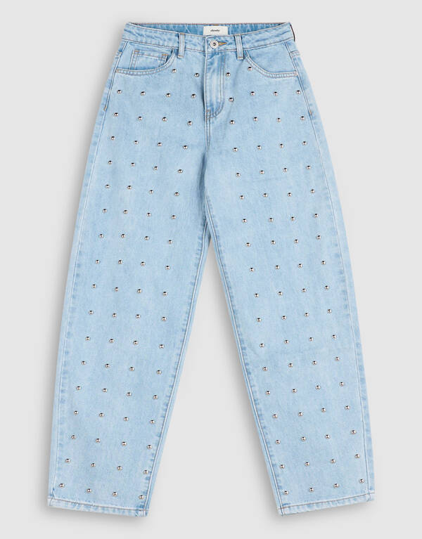 Studded Barrel Fit Jeans Hellblau SHOEBY GIRLS