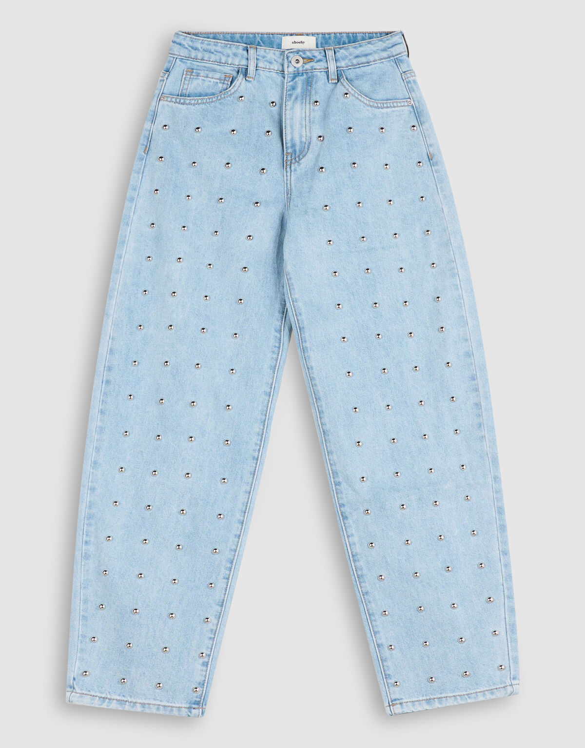 Studded Barrel Fit Jeans Hellblau SHOEBY GIRLS