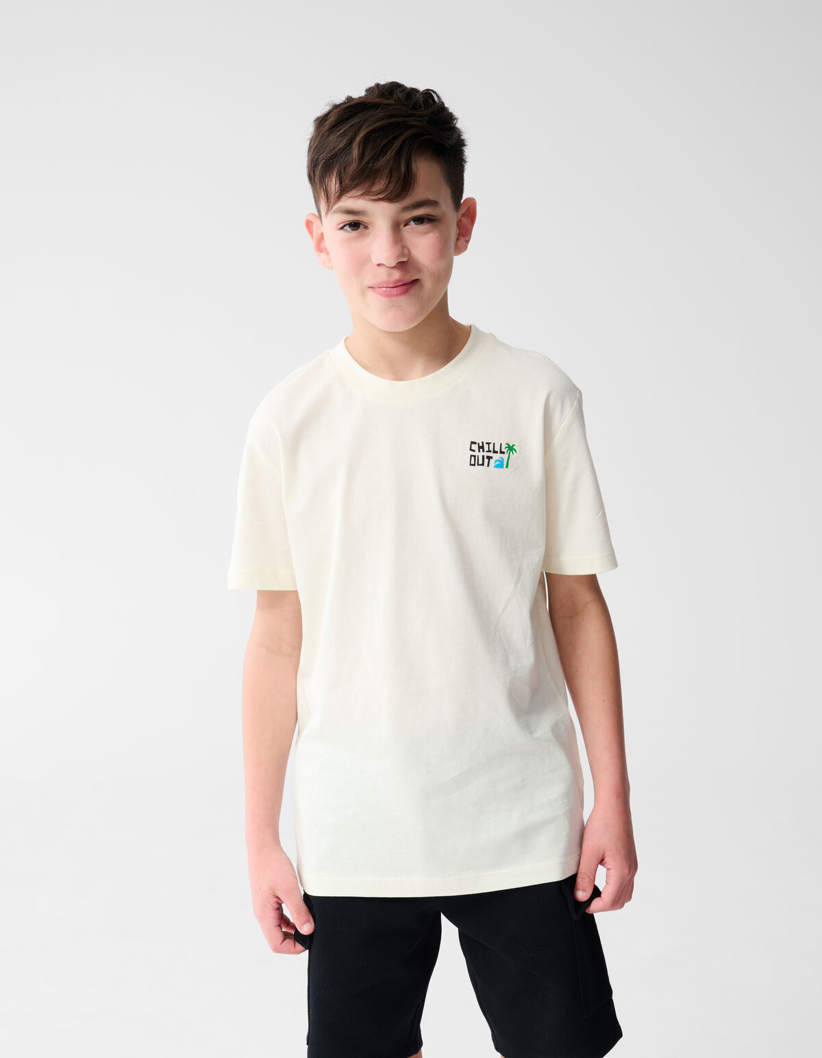 Chill Out Artwork T-shirt Off White SHOEBY BOYS