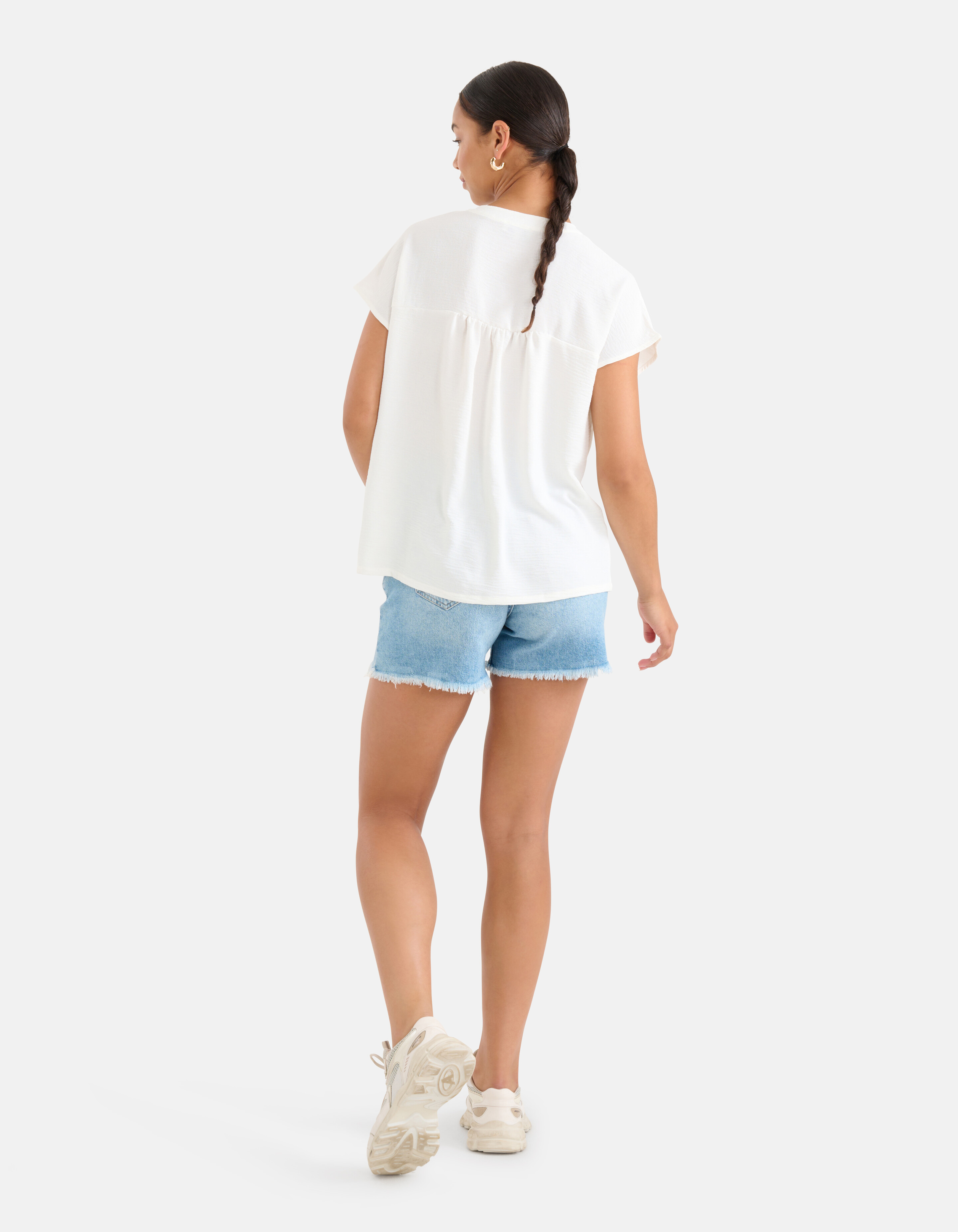Relaxed Fit Top Weiß SHOEBY WOMEN