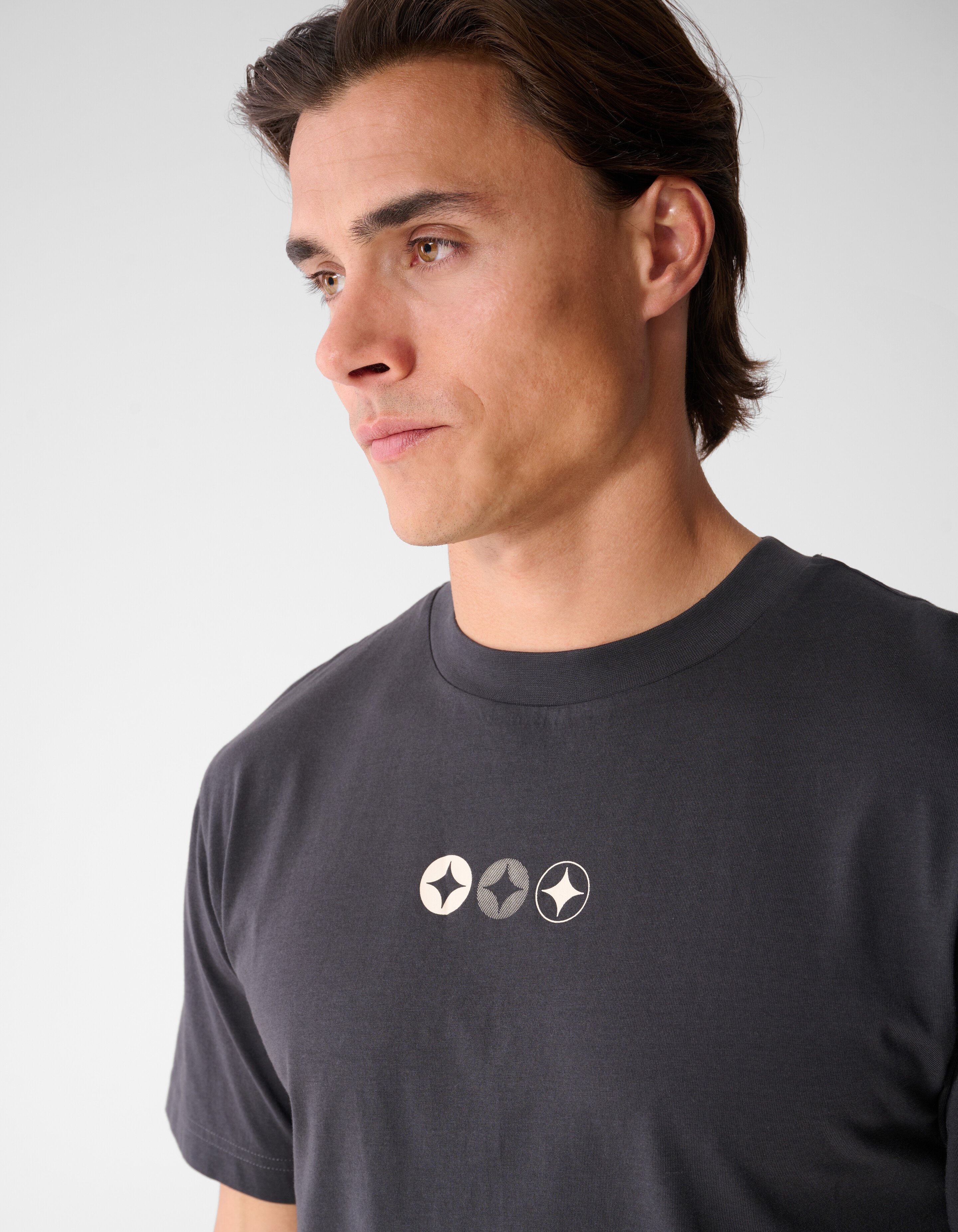 Spark Logo T-Shirt in Dunkelgrau SHOEBY MEN