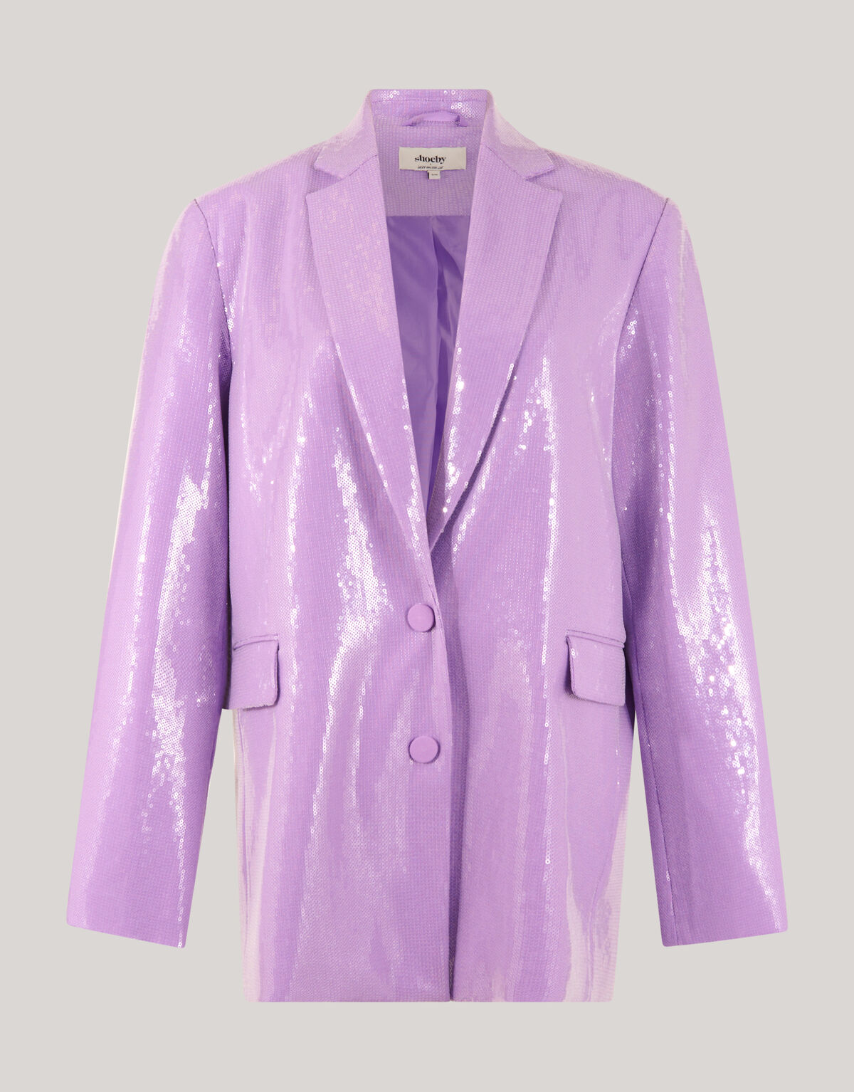 &Uuml;bergro&szlig;er Pailletten-Blazer Hellviolett SHOEBY WOMEN