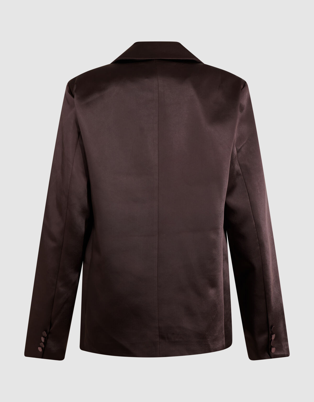 Oversized Satin Blazer Dunkelbraun SHOEBY WOMEN