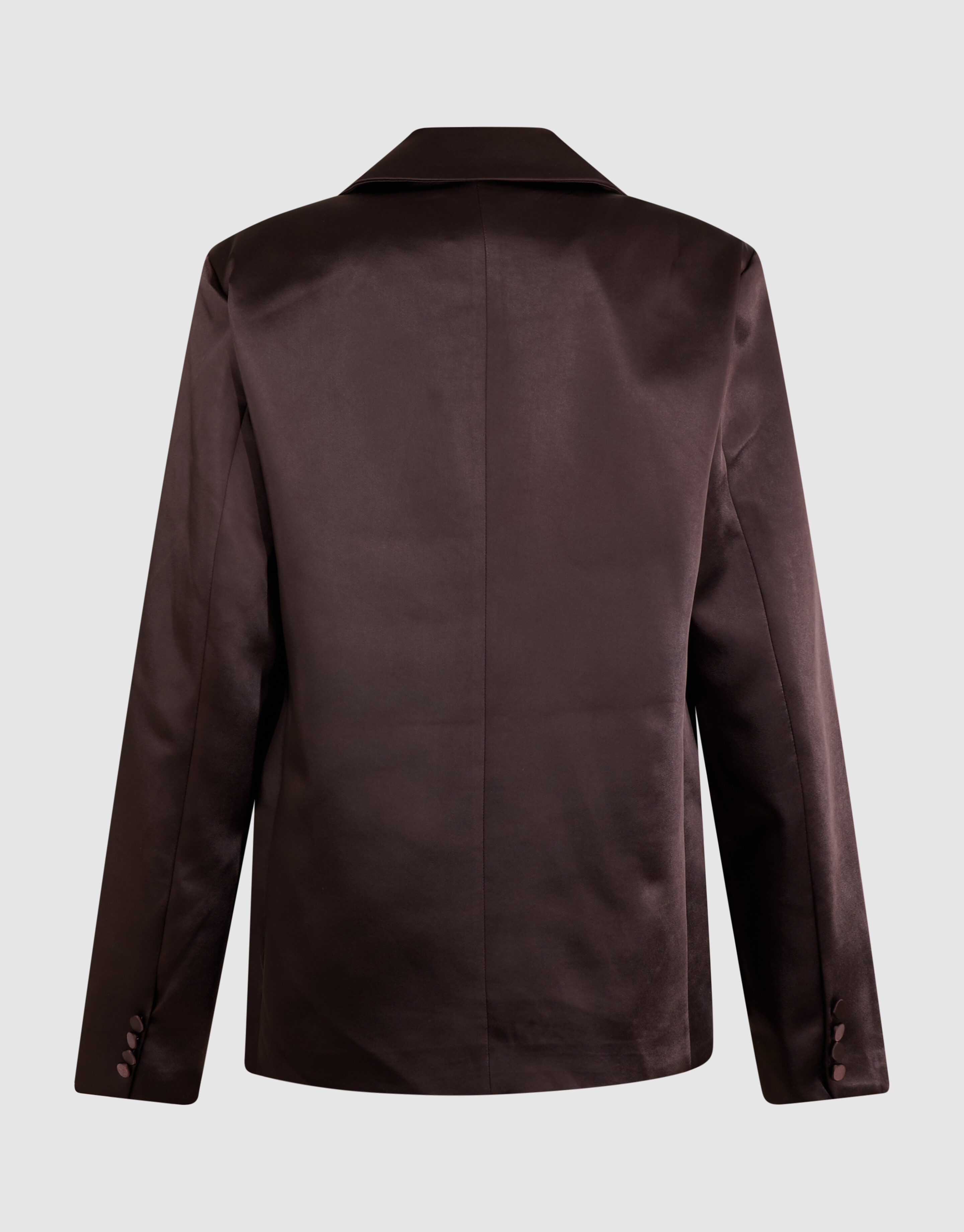 Oversized Satin Blazer Dunkelbraun SHOEBY WOMEN