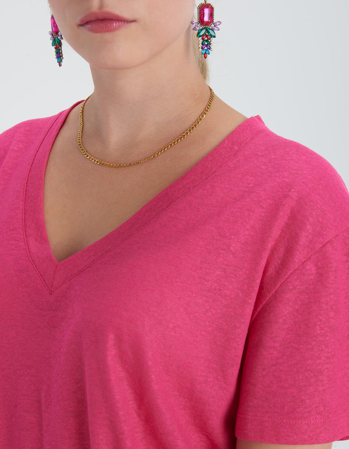 Leinen Mix T-Shirt EKSEPT