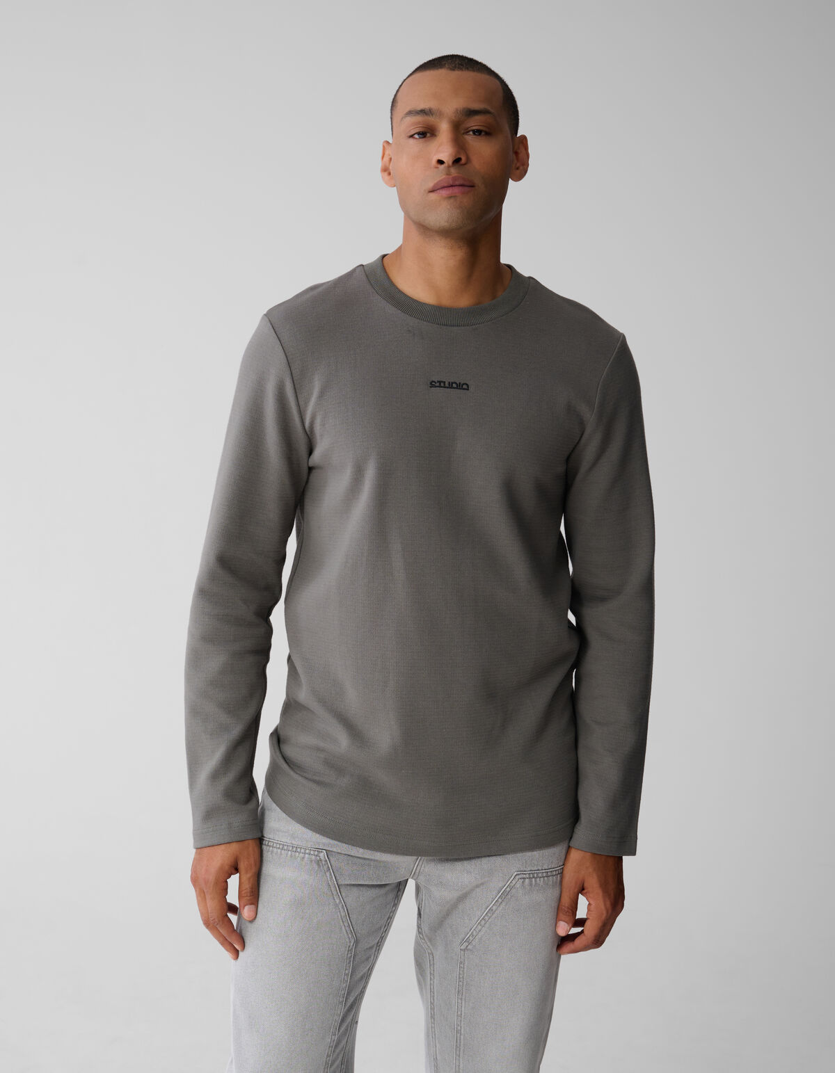 Studio Struktur T-Shirt Dunkelgrün SHOEBY MEN
