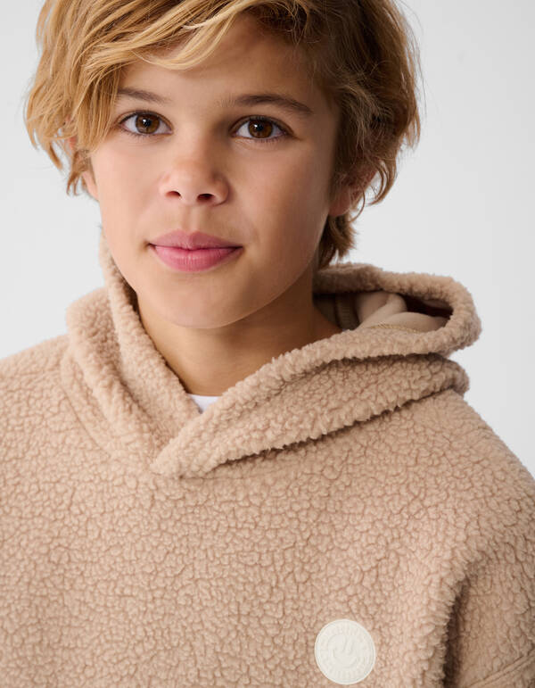 Teddy Hoodie Hellbraun SHOEBY BOYS