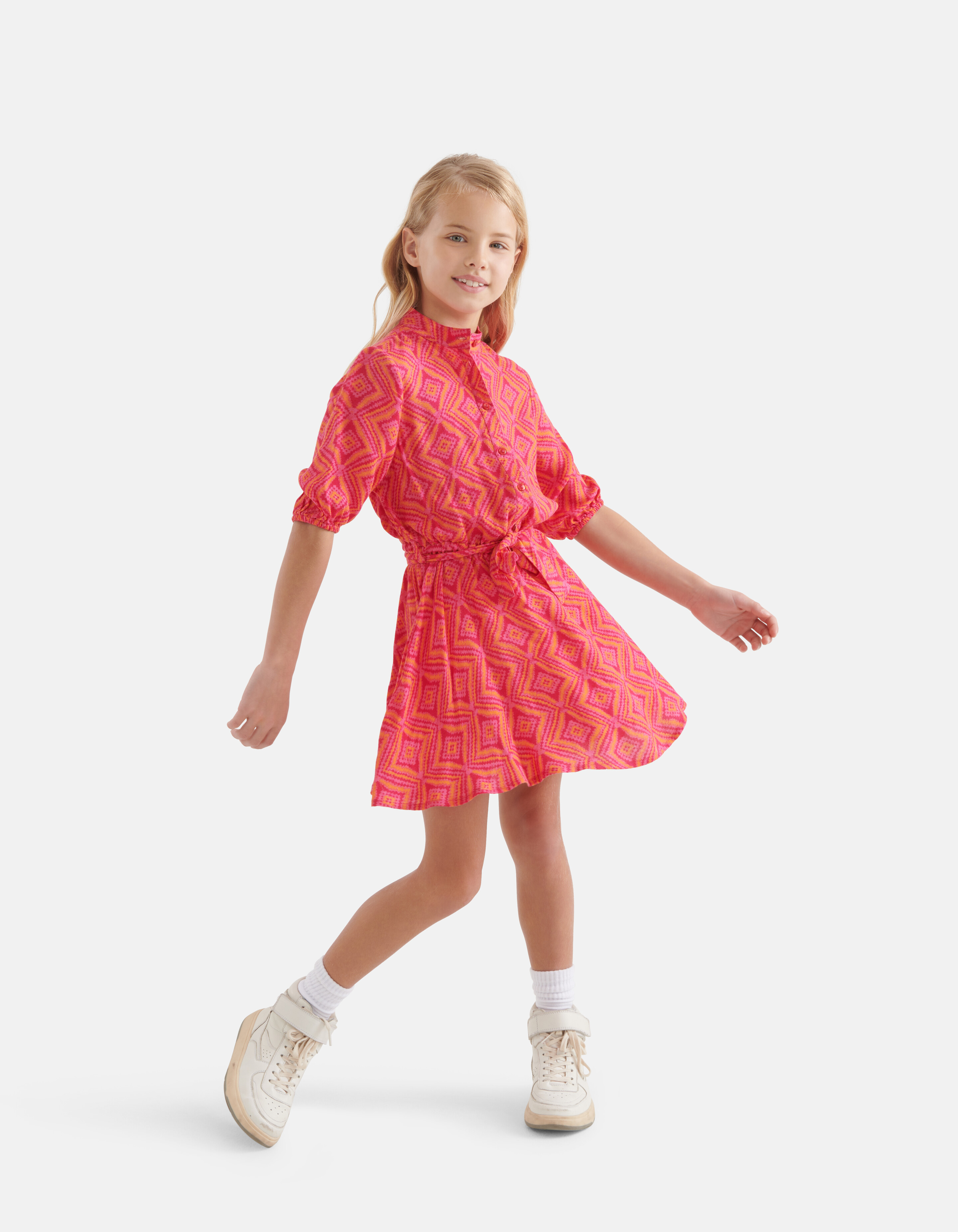 Ikat Print Kleid Rosa SHOEBY GIRLS