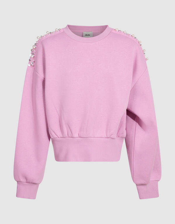 Pearl Sweatshirt Hellrosa SHOEBY GIRLS