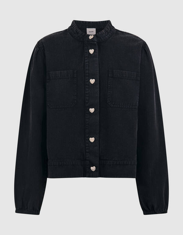 Rüschen-Ohrstecker Jack Dunkelgrau SHOEBY GIRLS