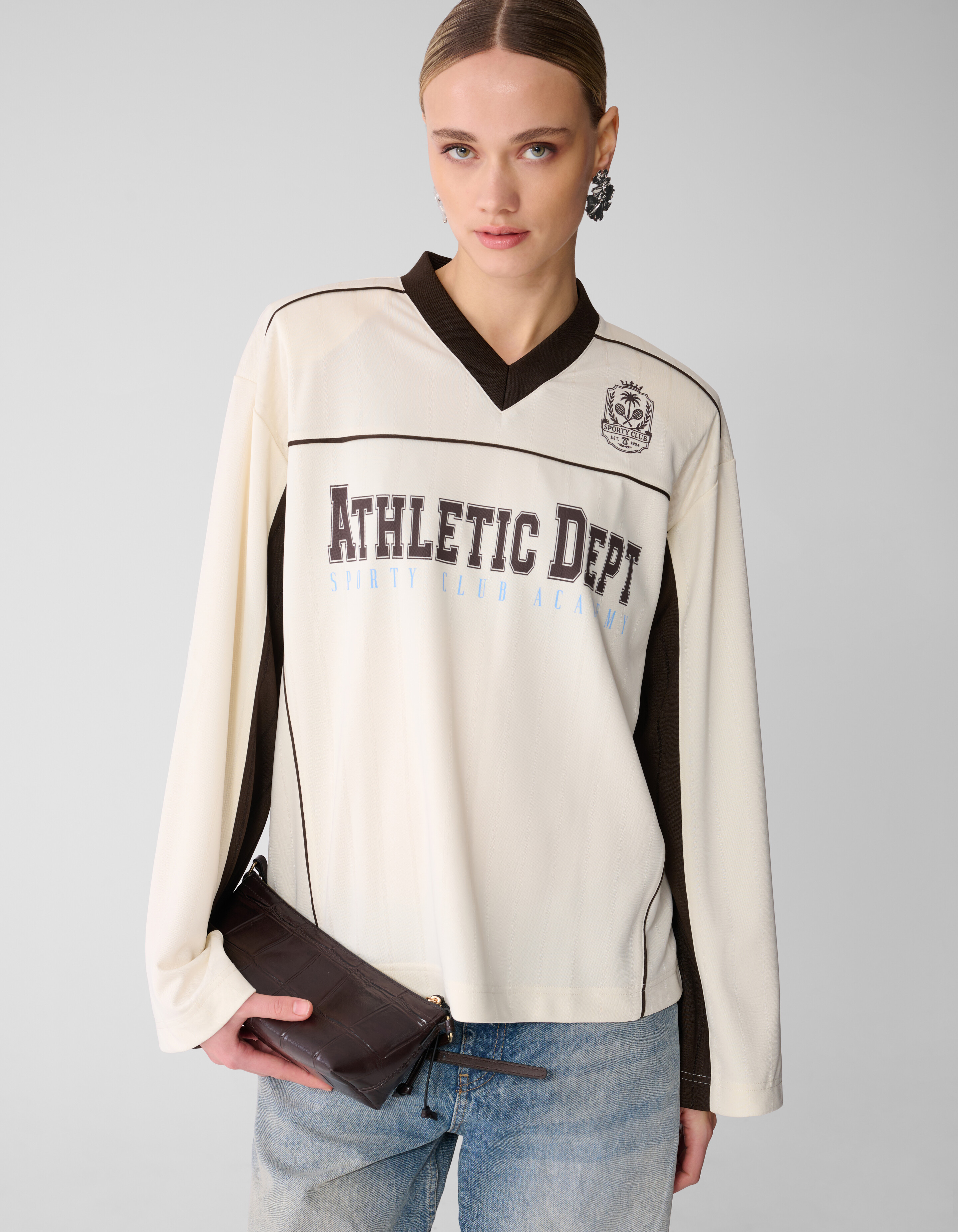 Sportliches Langarmshirt Gebrochen Wei&szlig; SHOEBY WOMEN