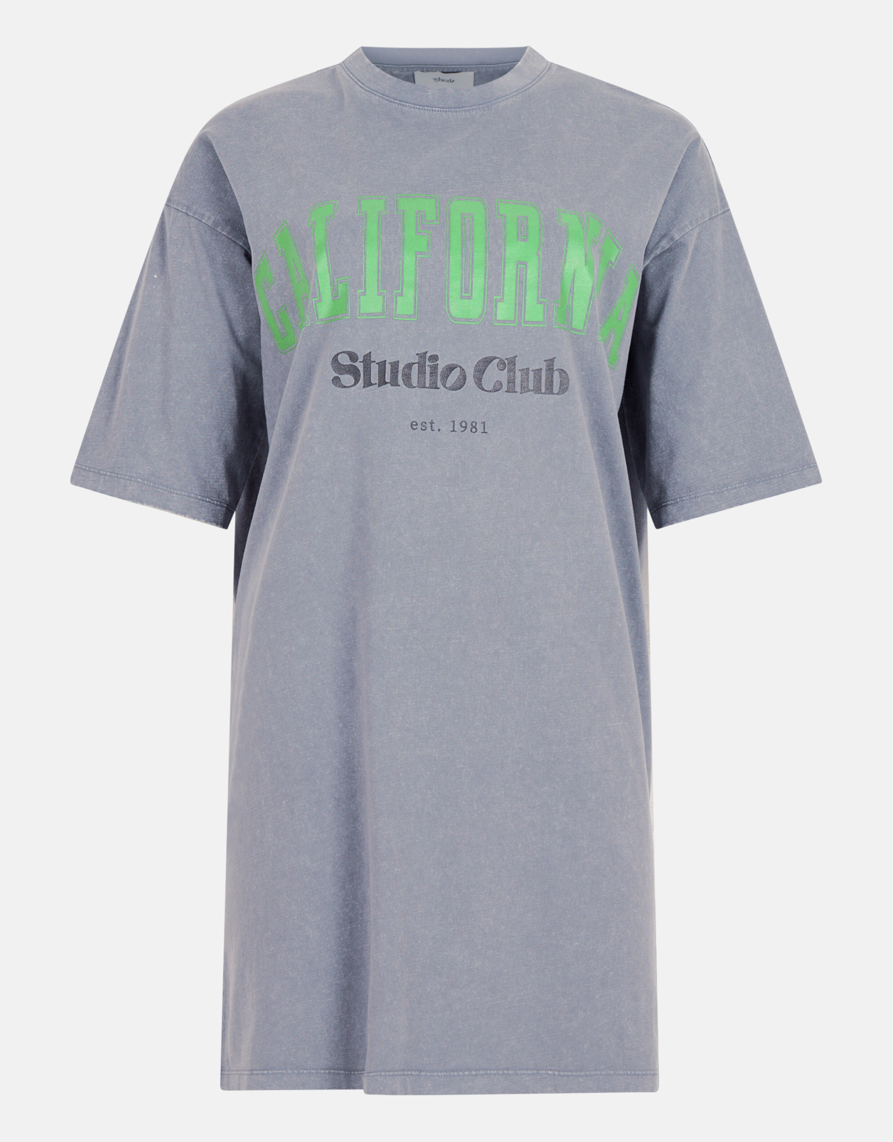 Gewaschenes T-shirt Kleid Hellgrau SHOEBY WOMEN