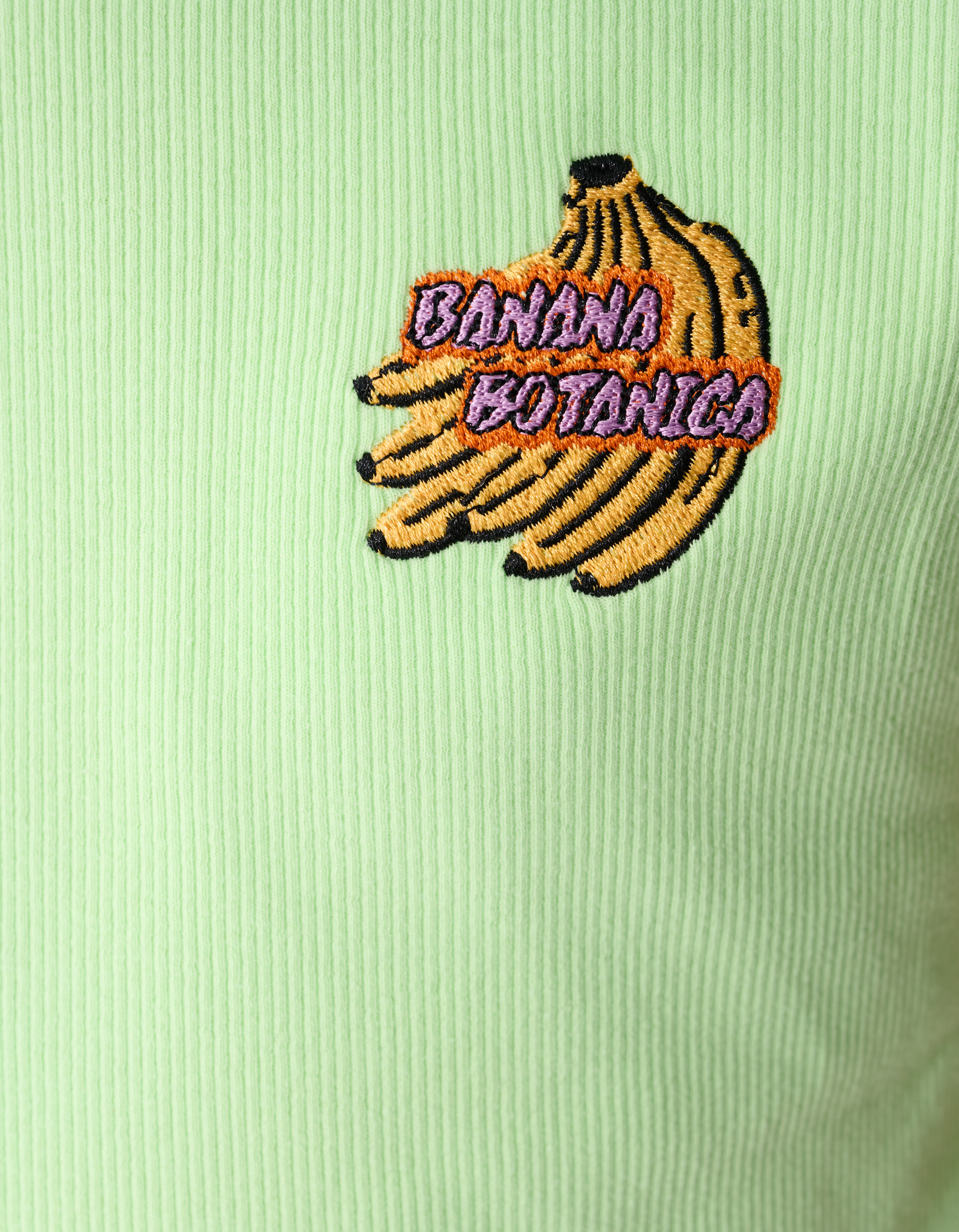 Gerippter Banana Crop Top Hellgr&uuml;n SHOEBY GIRLS