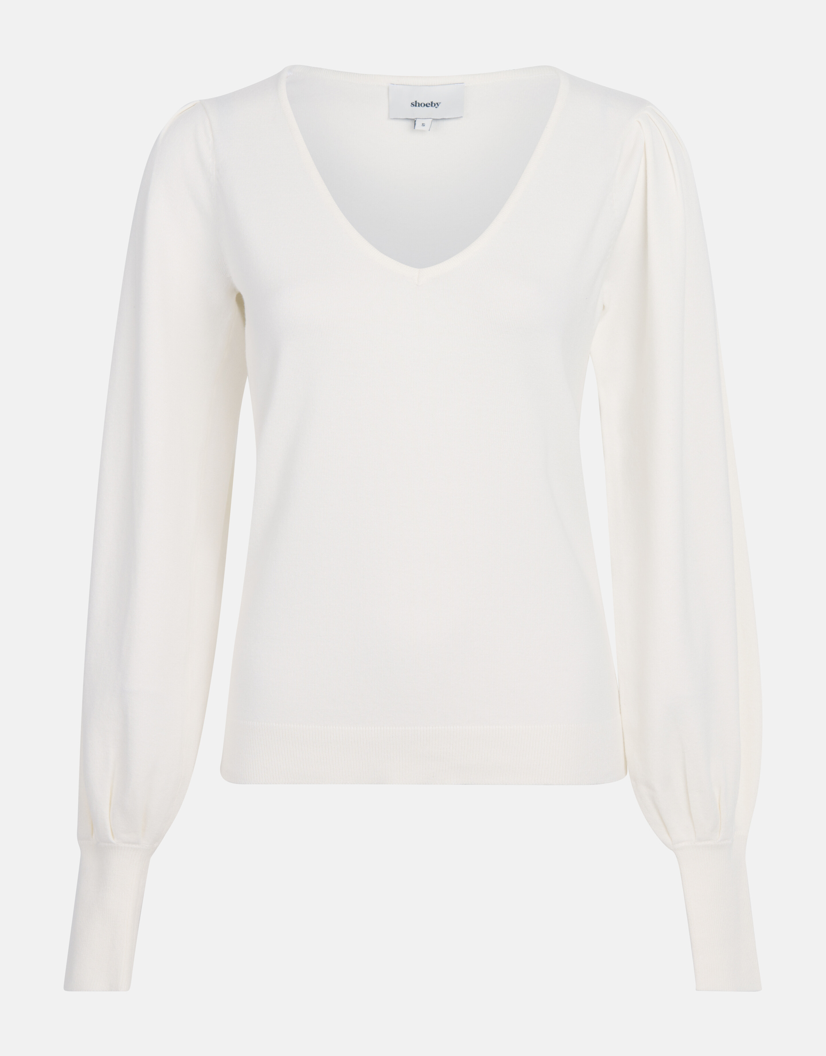 Gestrickter Pullover mit V-Ausschnitt Off White SHOEBY WOMEN