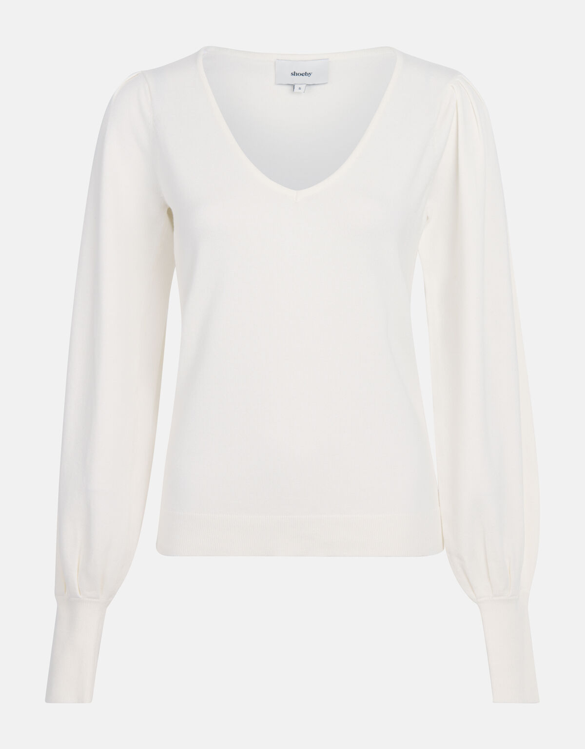 Gestrickter Pullover mit V-Ausschnitt Off White SHOEBY WOMEN
