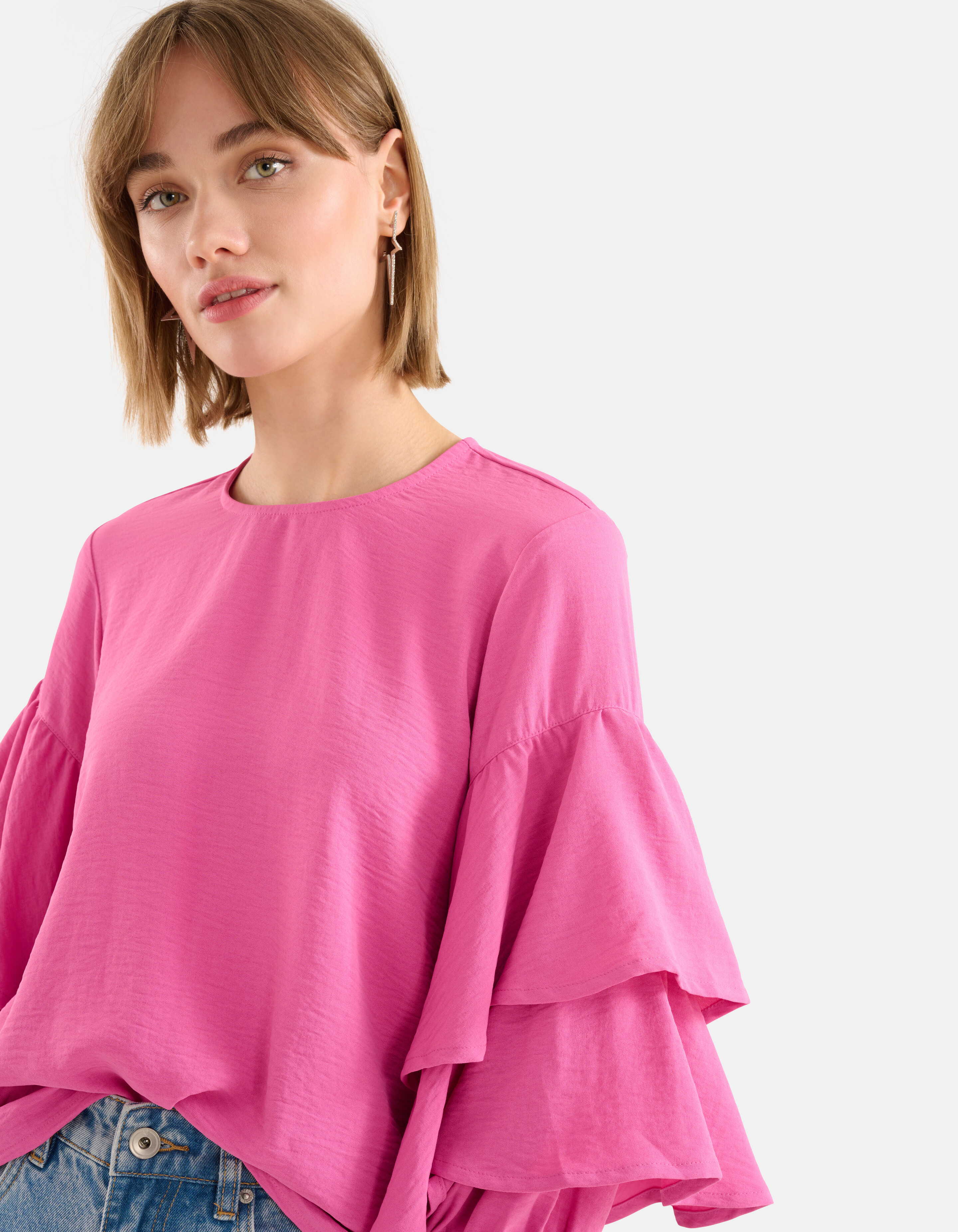 Rüschenbluse Rosa SHOEBY WOMEN