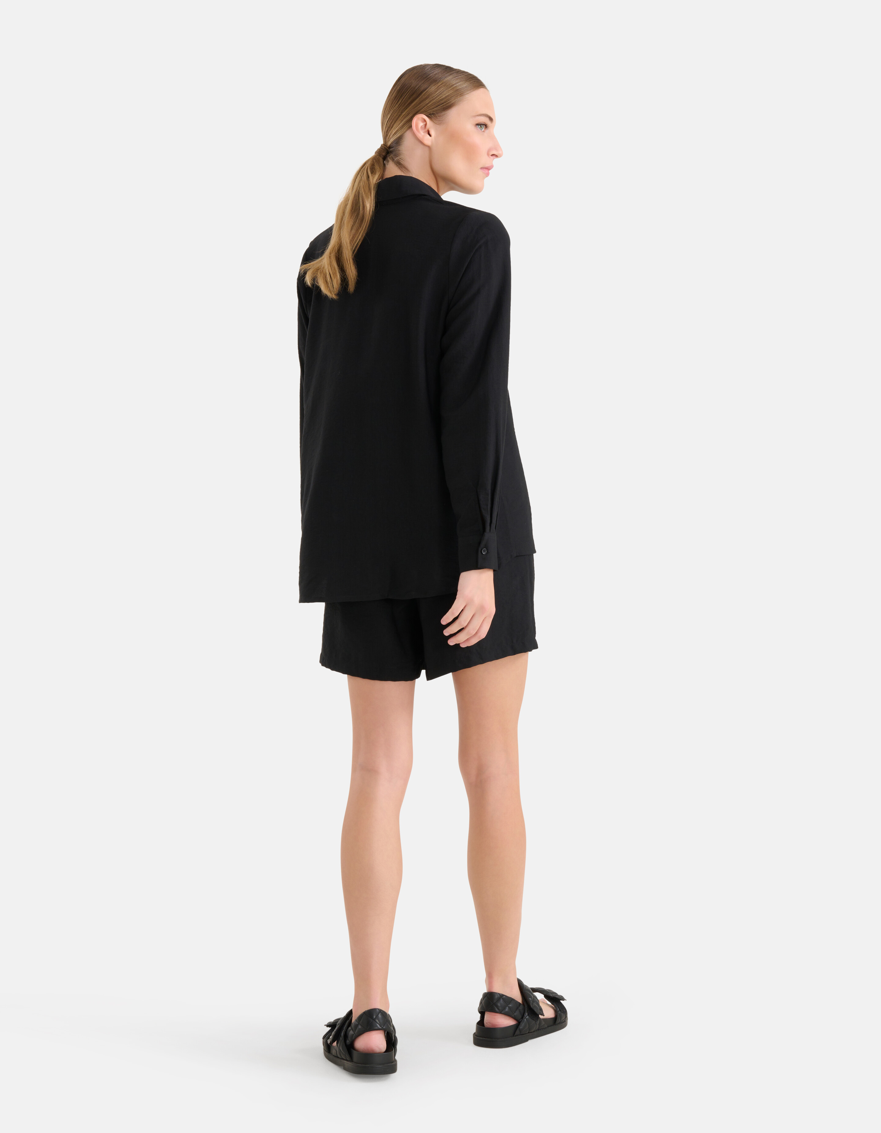 Strukturierte Bluse Schwarz SHOEBY WOMEN