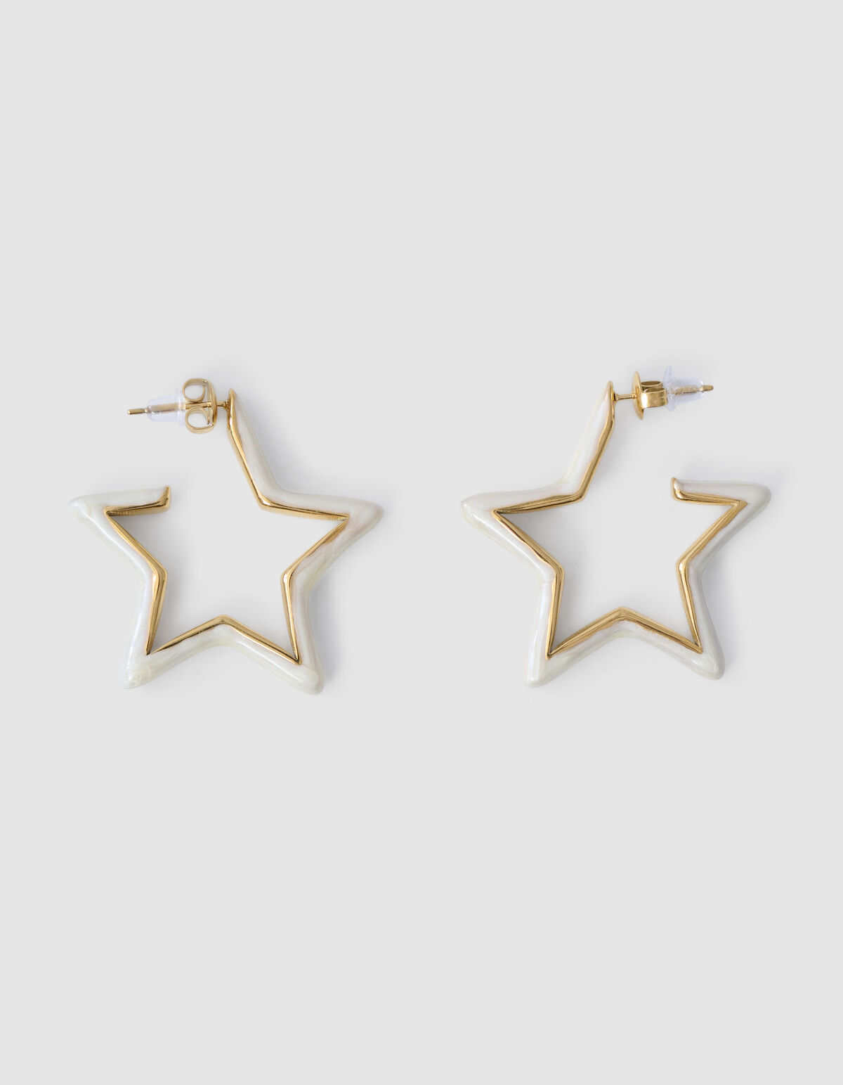 Stern-Ohrringe Off White SHOEBY ACCESSOIRES