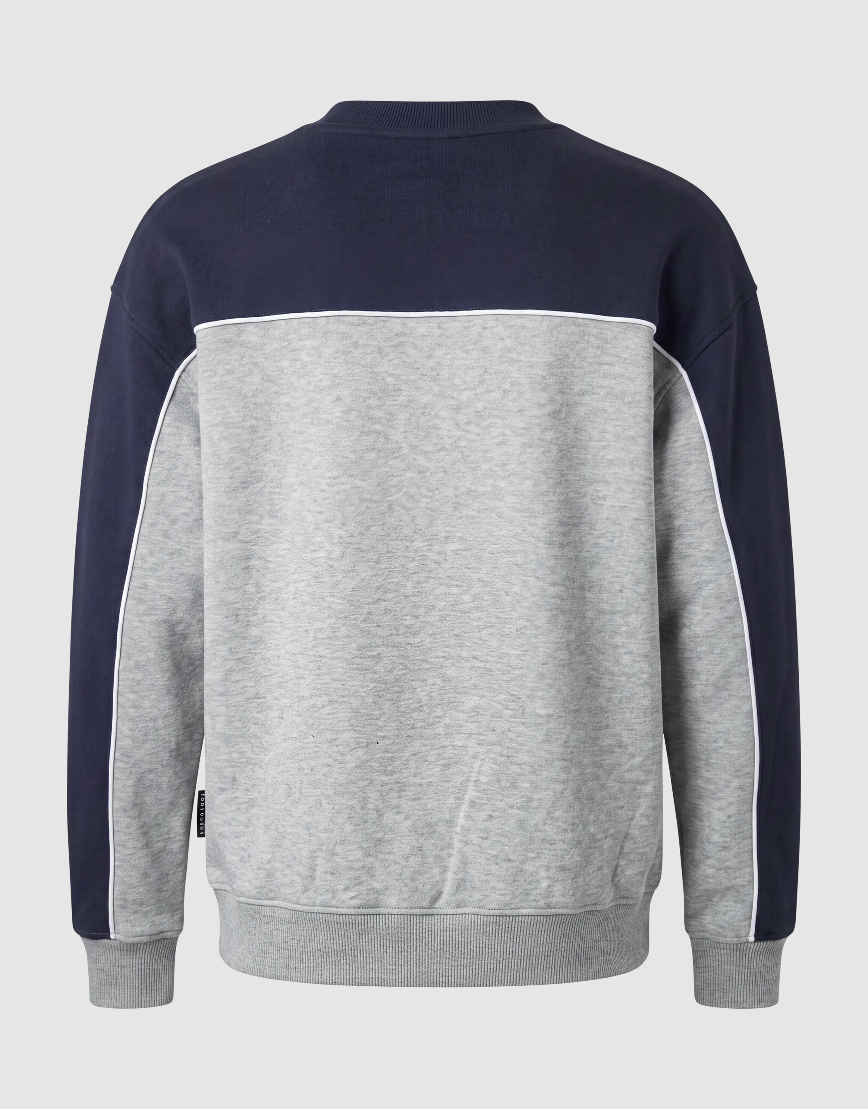 Oversized-Pullover mit Paspelierung grau/dunkelbl SHOEBY BOYS